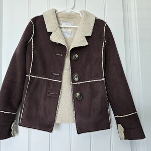 Old Navy Brown Kids Jacket with Cream Details